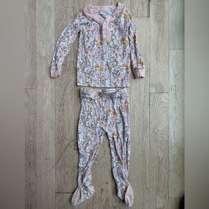 Floral Magnetic Me Kids Footie Pajamas in Pink 18-24 months